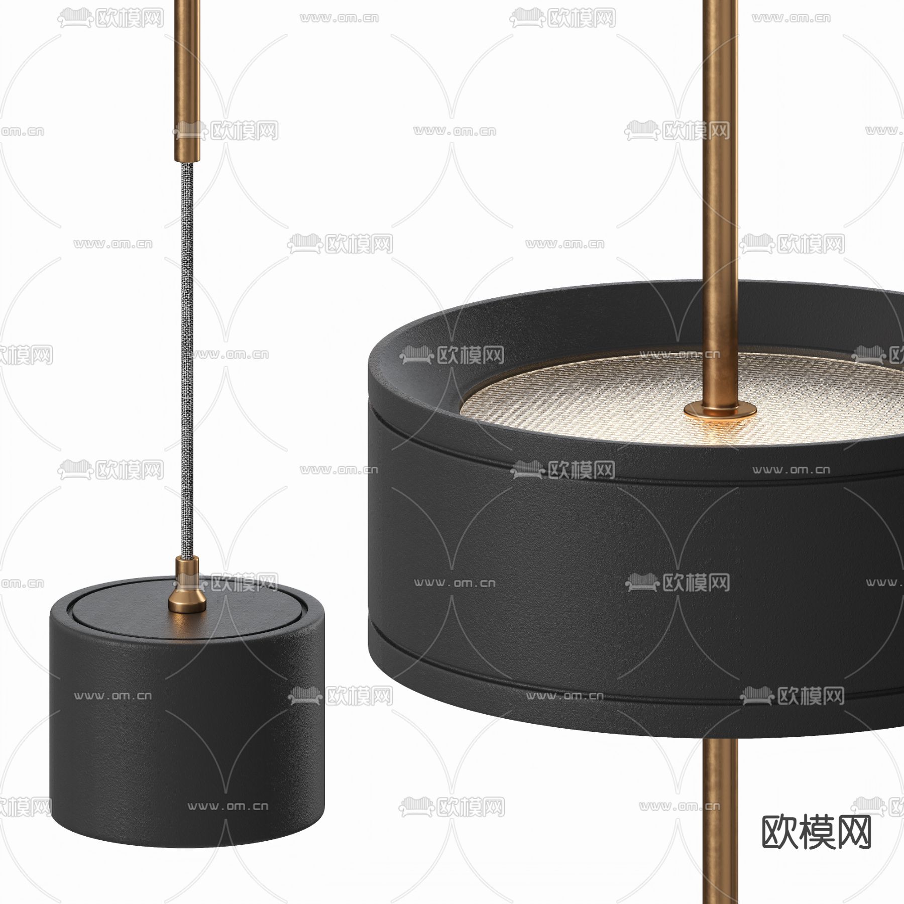 现代吊灯su模型下载（渲染图3）