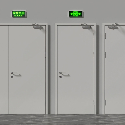  消防器材 消防门su模型 