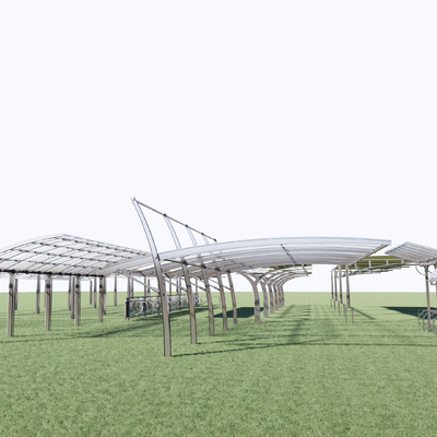 自行车棚 单车棚 非机动车棚su模型
