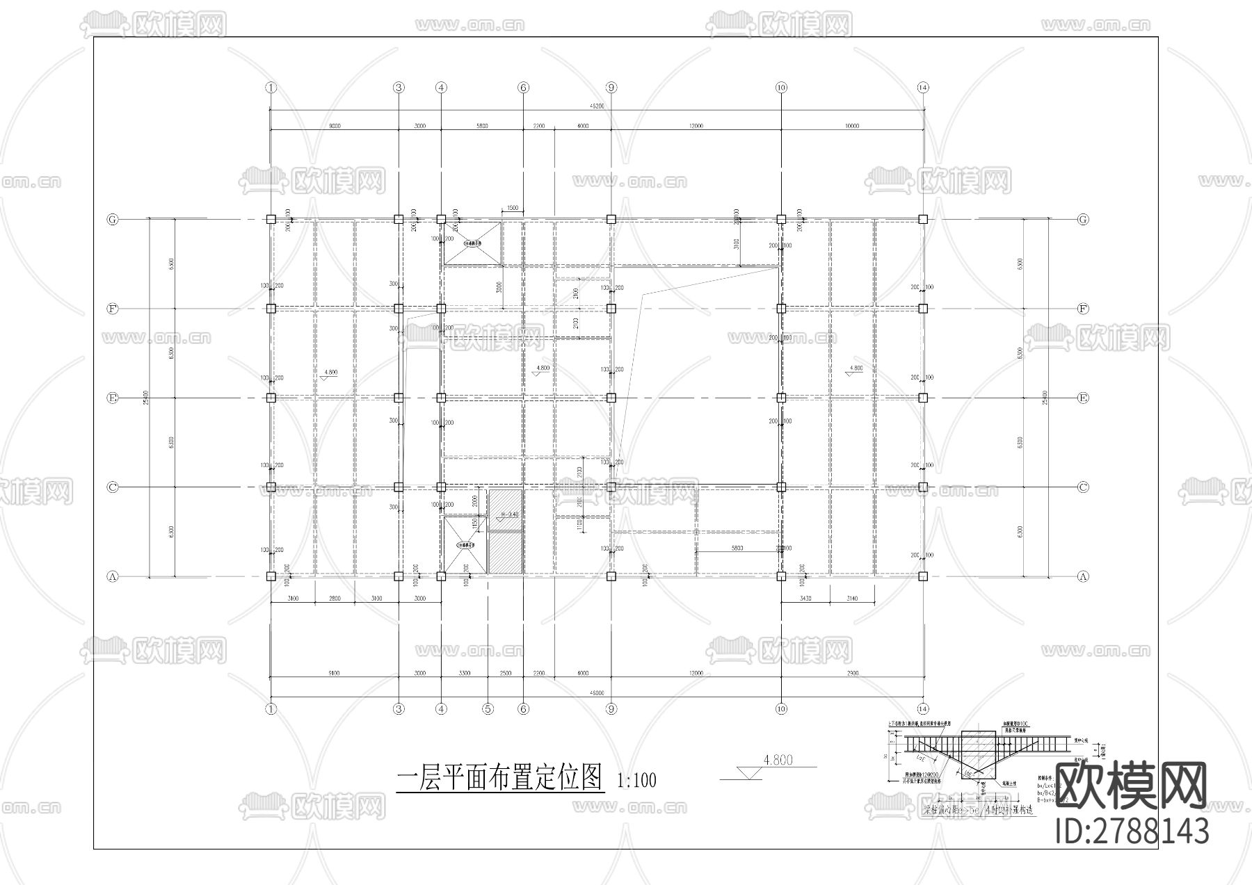 古路镇农村客运站CAD施工图下载（渲染图6）