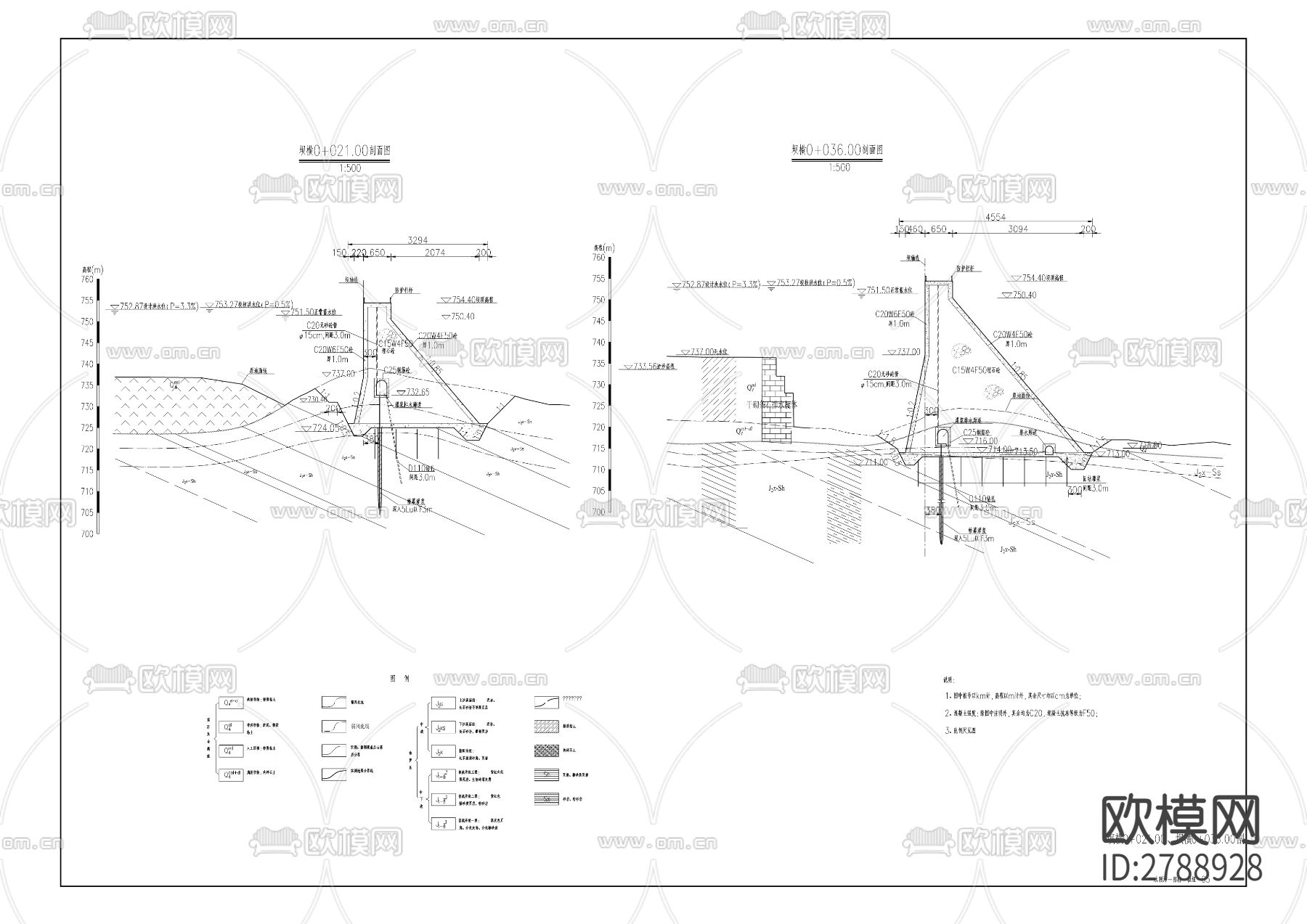 水利沟水库工程CAD施工图下载（渲染图1）