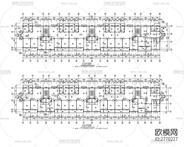小區(qū)建筑cad施工圖下載(渲染圖2)