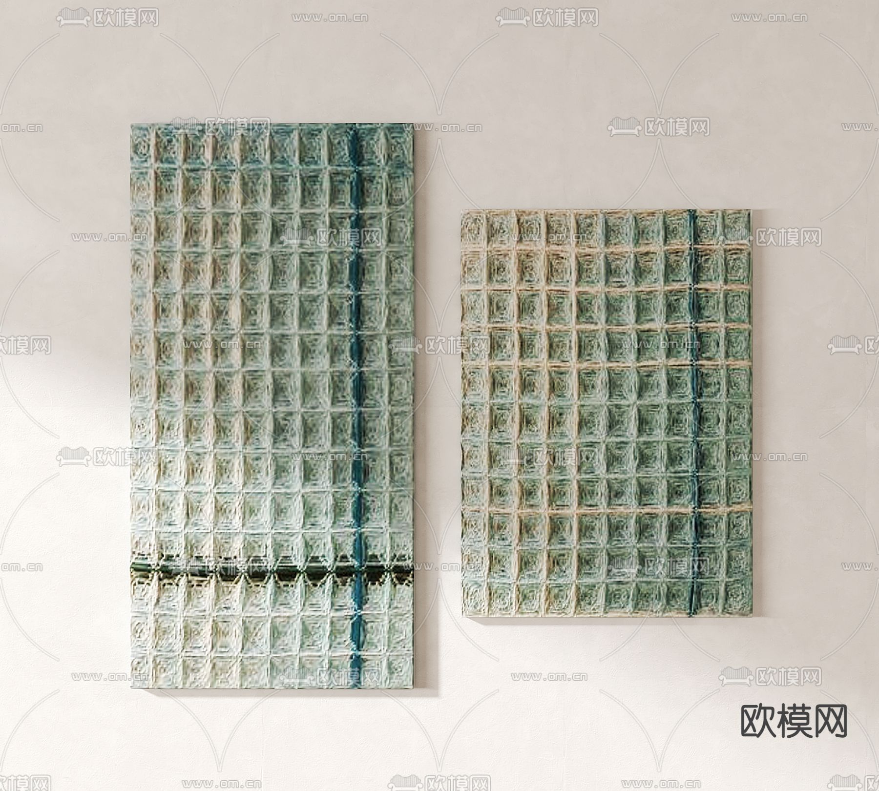 简约装饰画su模型下载（渲染图1）