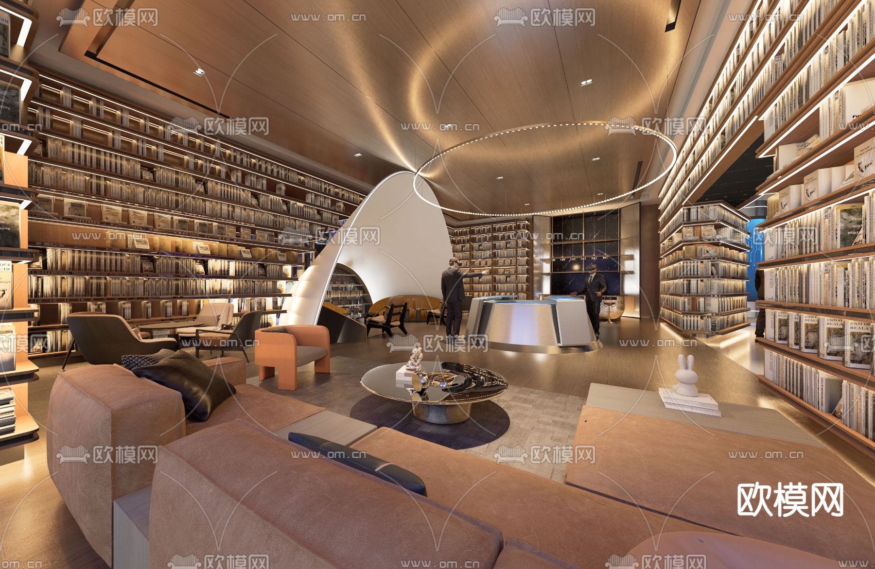 图书馆书店 书吧su模型下载（渲染图3）