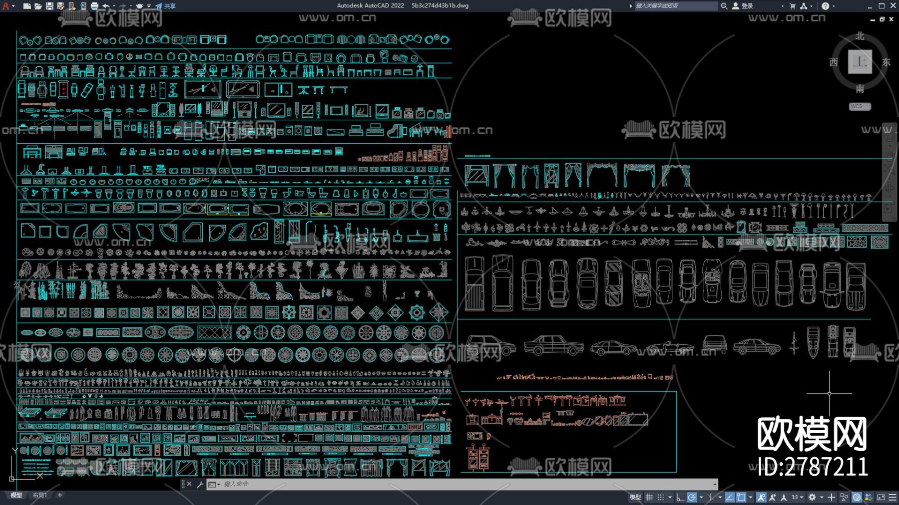 卫浴软装配饰CAD施工图下载