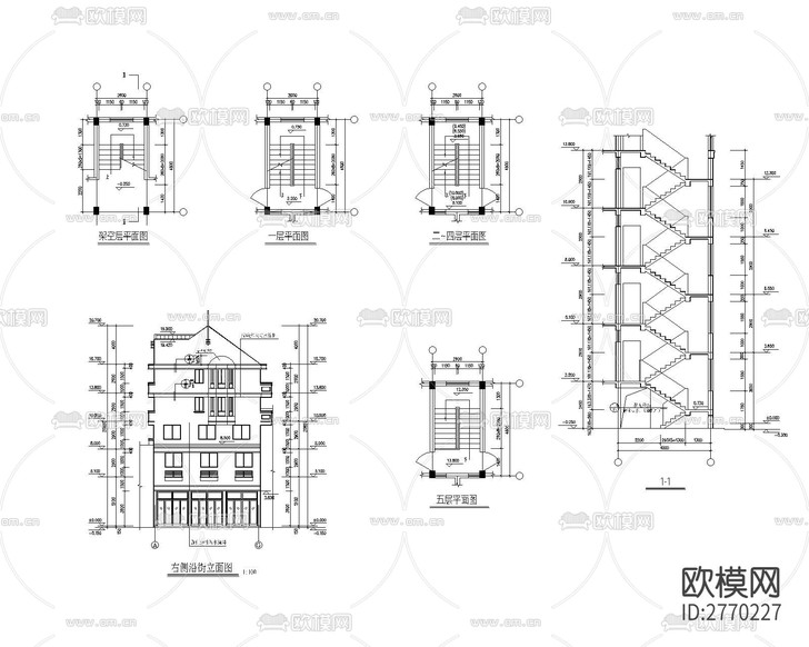 小區(qū)建筑cad施工圖下載(渲染圖3)