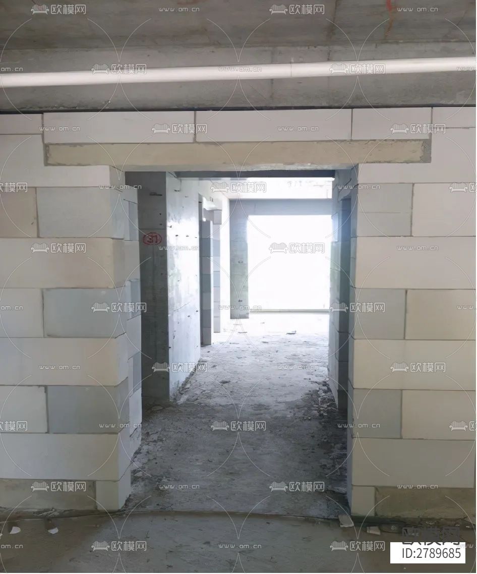 室内砌筑墙体常用节点大样下载（渲染图6）