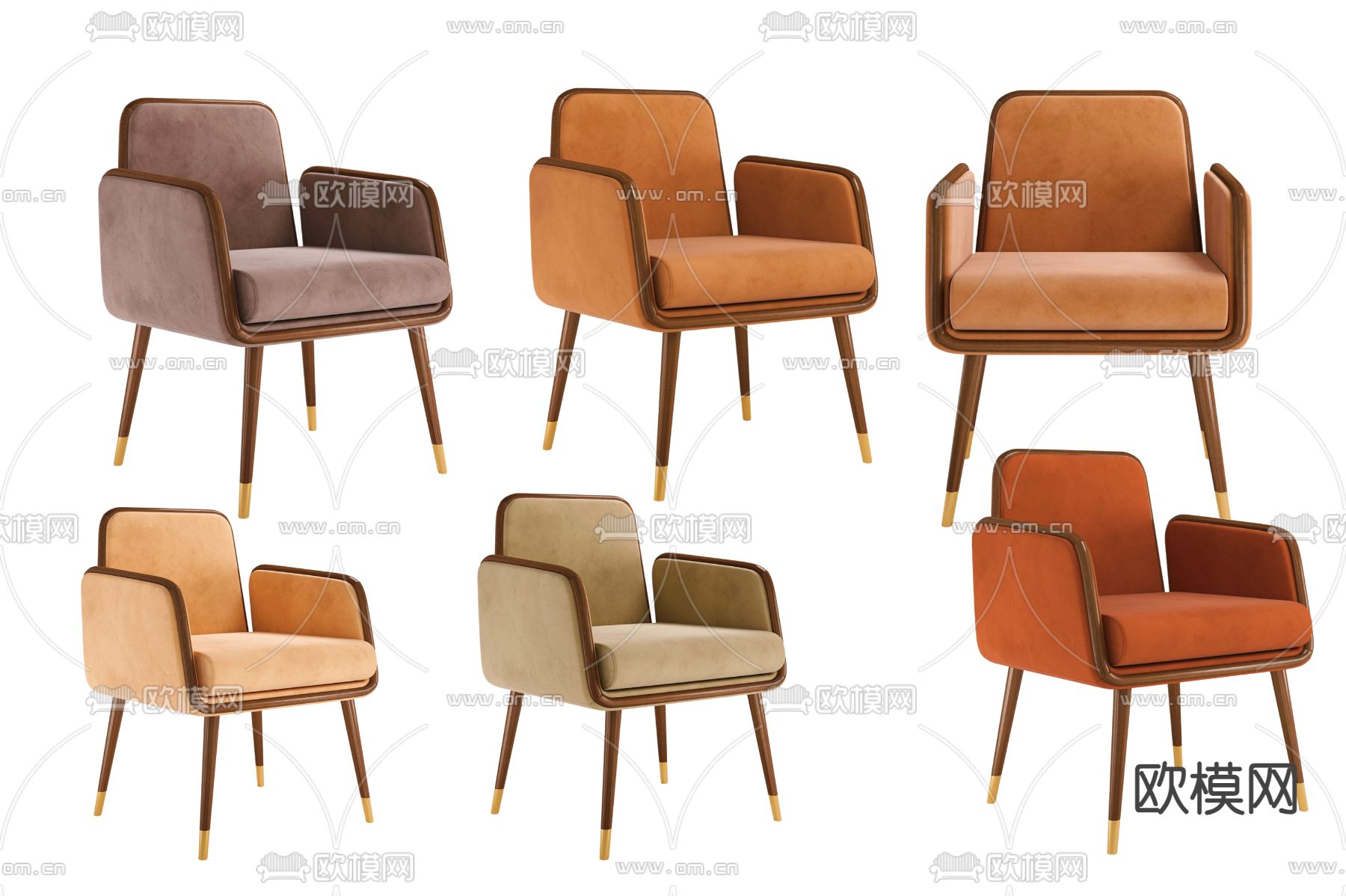 北欧沙发椅3d模型下载