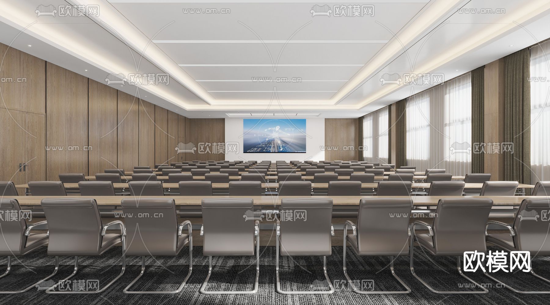 报告厅 会议室3d模型下载