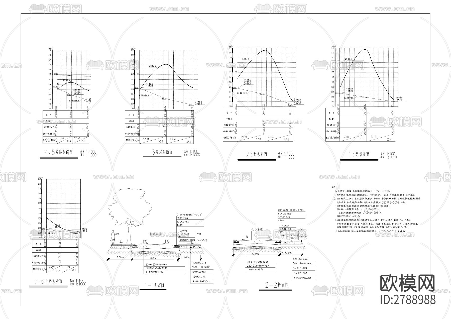 西游村安置点配套基础设施工程CAD施工图下载（渲染图2）