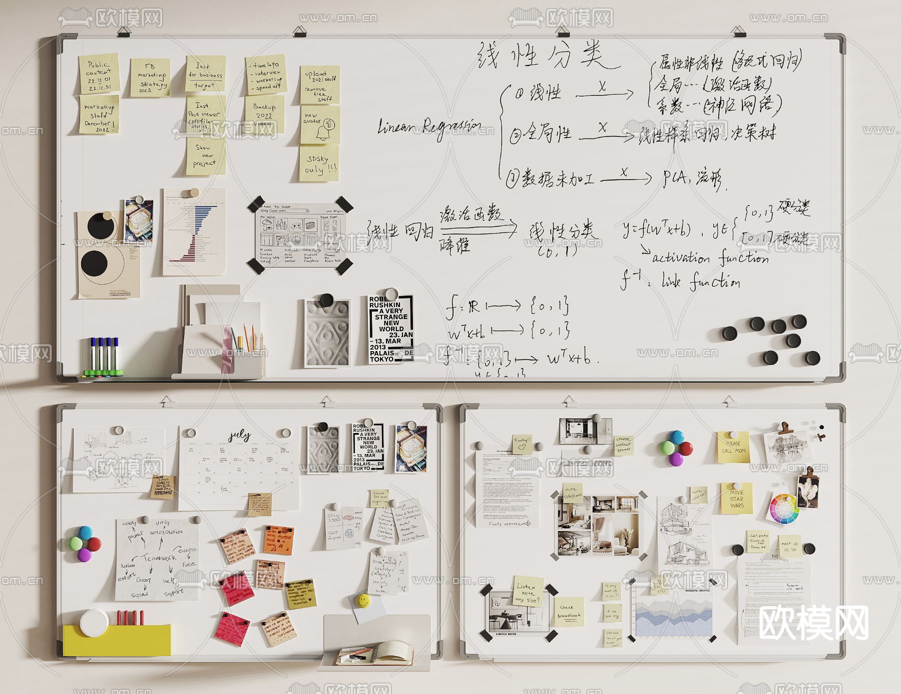 现代白板su模型下载（渲染图1）