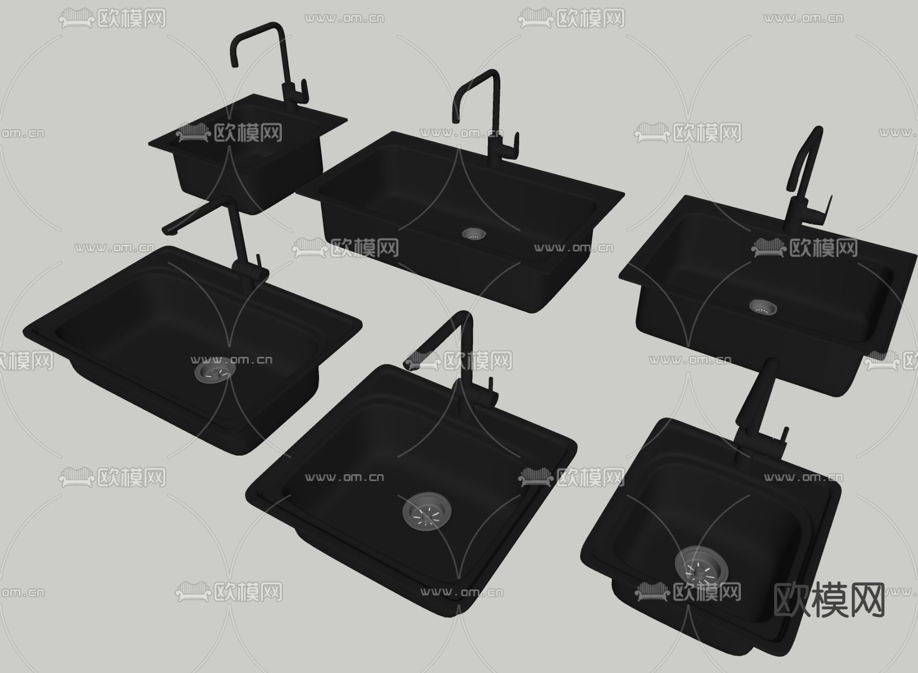 水槽 洗菜盆su模型下载（渲染图2）