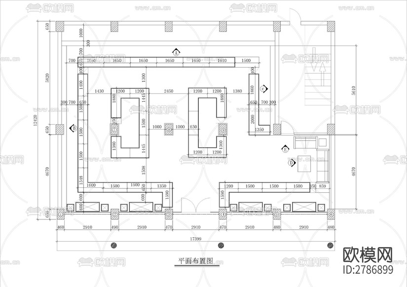珠寶店全套裝修CAD施工圖下載(渲染圖1)