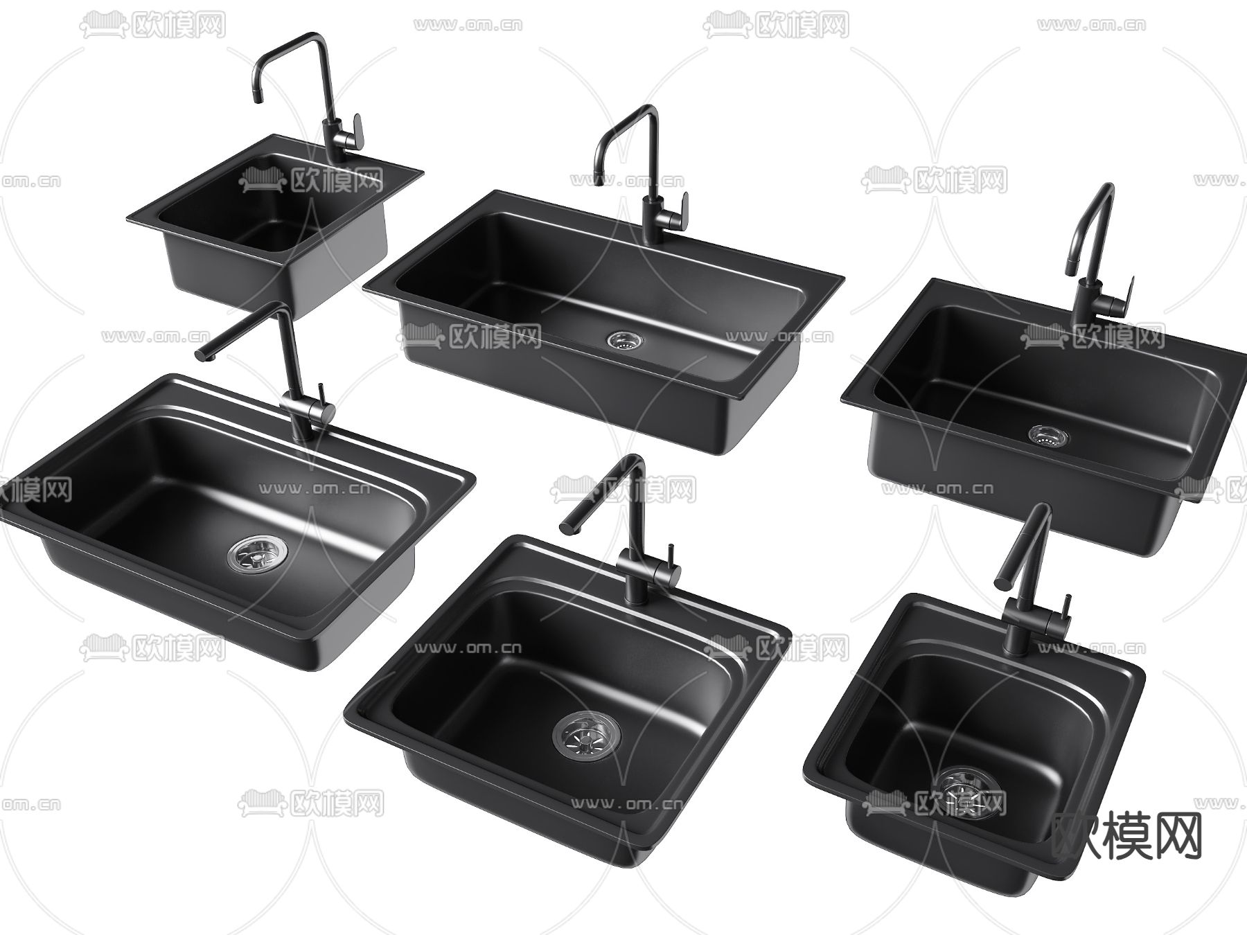 水槽 洗菜盆su模型下载（渲染图1）