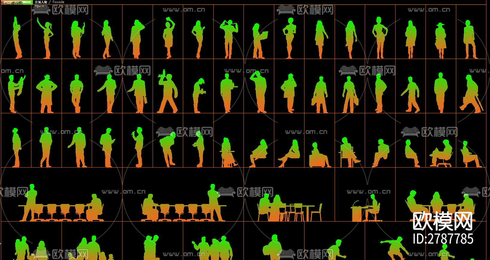 家具 家电CAD施工图下载（渲染图1）