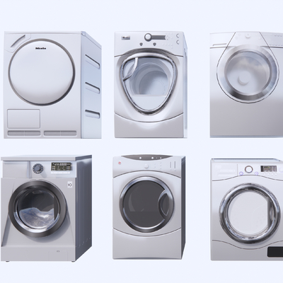 洗衣机 烘衣机su模型