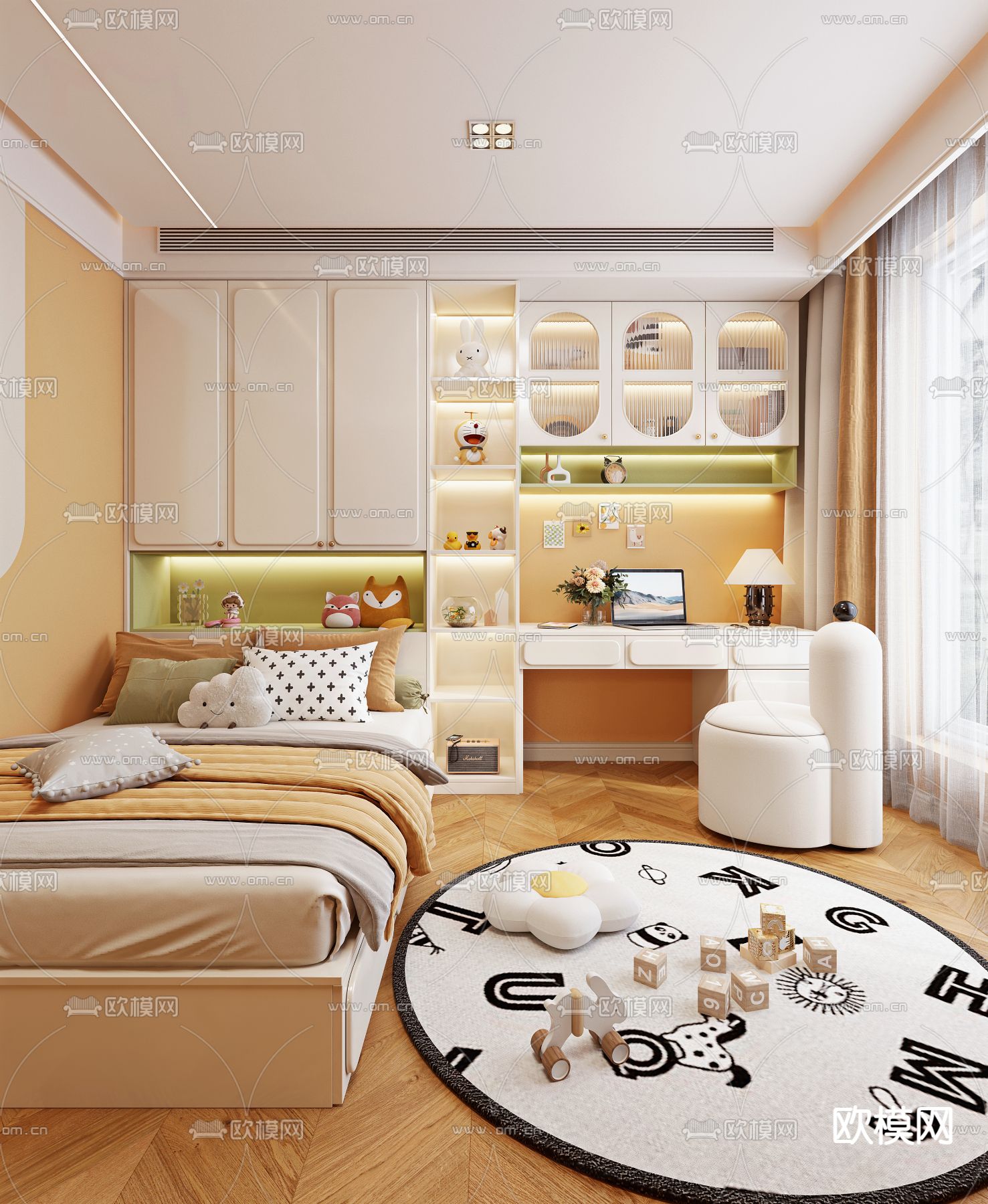 榻榻米儿童房 小孩房3d模型下载
