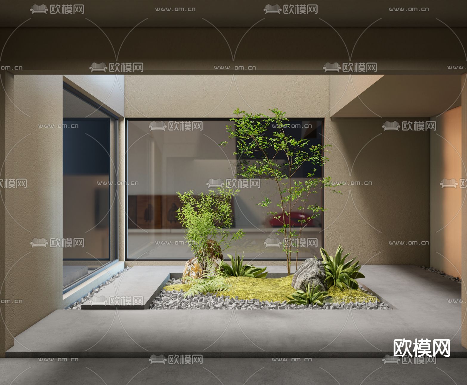 庭院小品su模型下载（渲染图1）