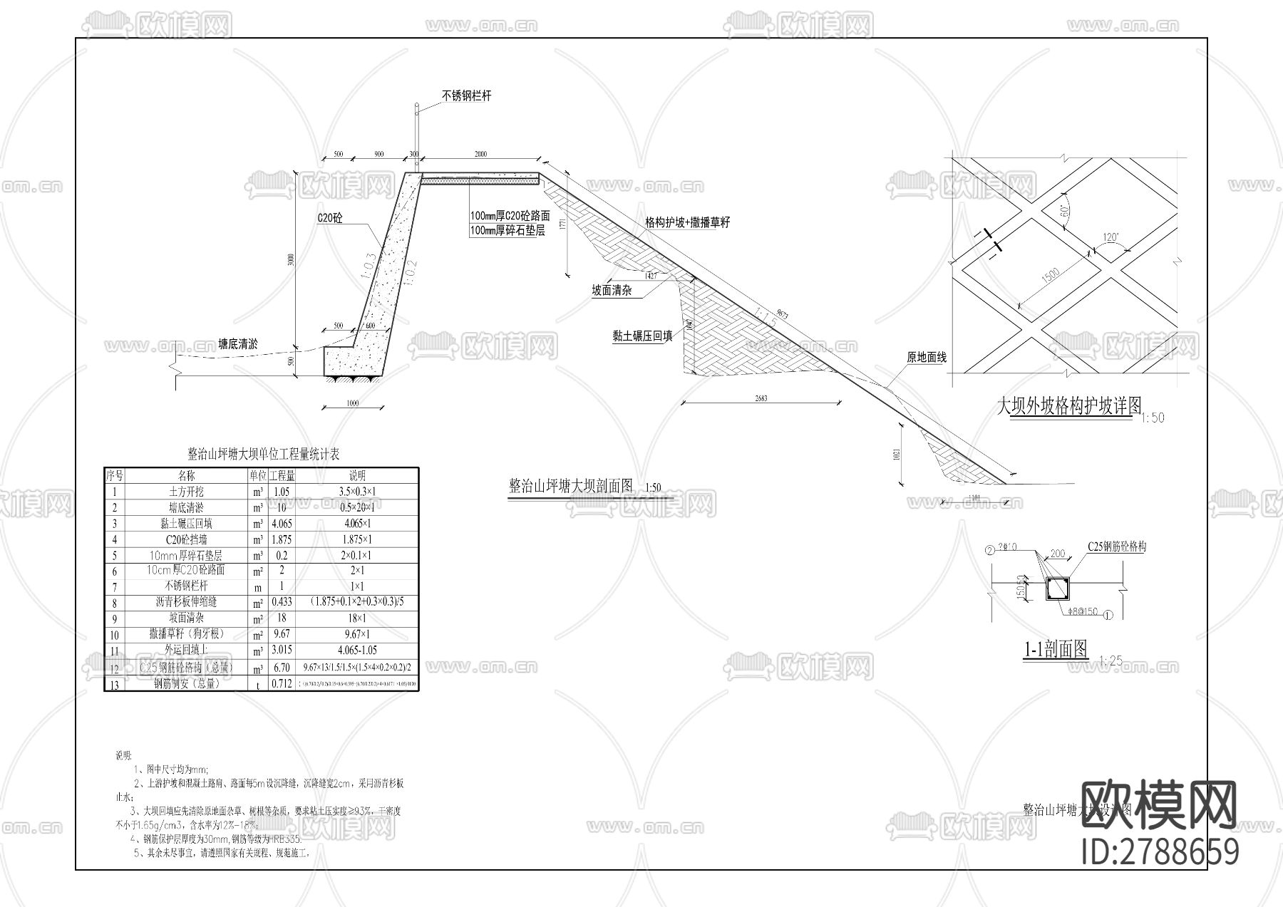 绍庆街道过江村土地整理项目CAD施工图下载（渲染图1）