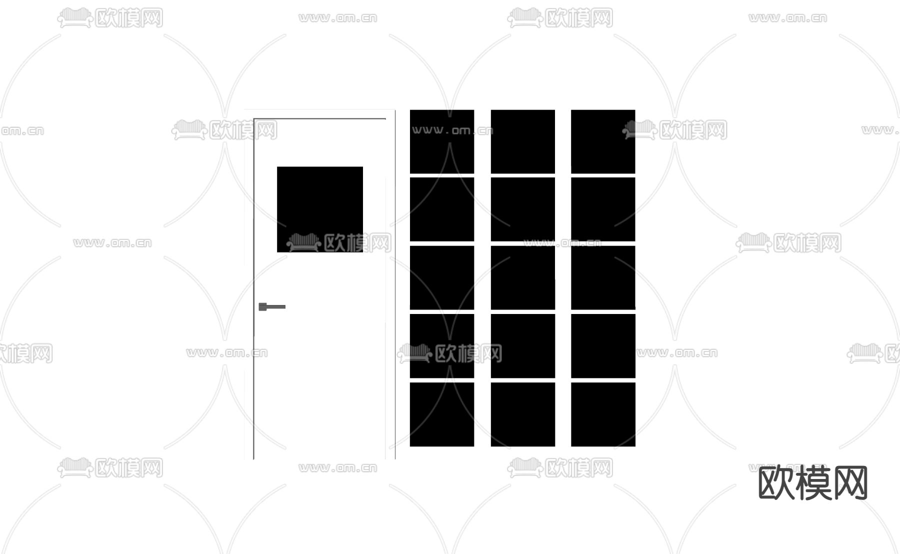 公共卫生间门牌 标识 标志su模型下载（渲染图2）