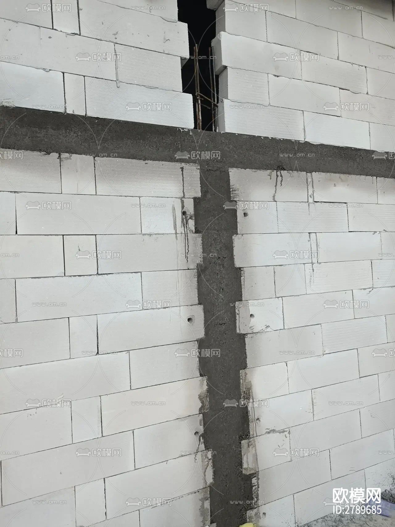 室内砌筑墙体常用节点大样下载（渲染图4）