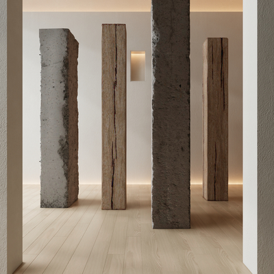  柱子 混泥土柱子su模型 