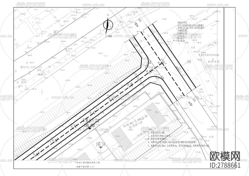雙河口濱河路延伸段工程CAD施工圖下載(渲染圖6)