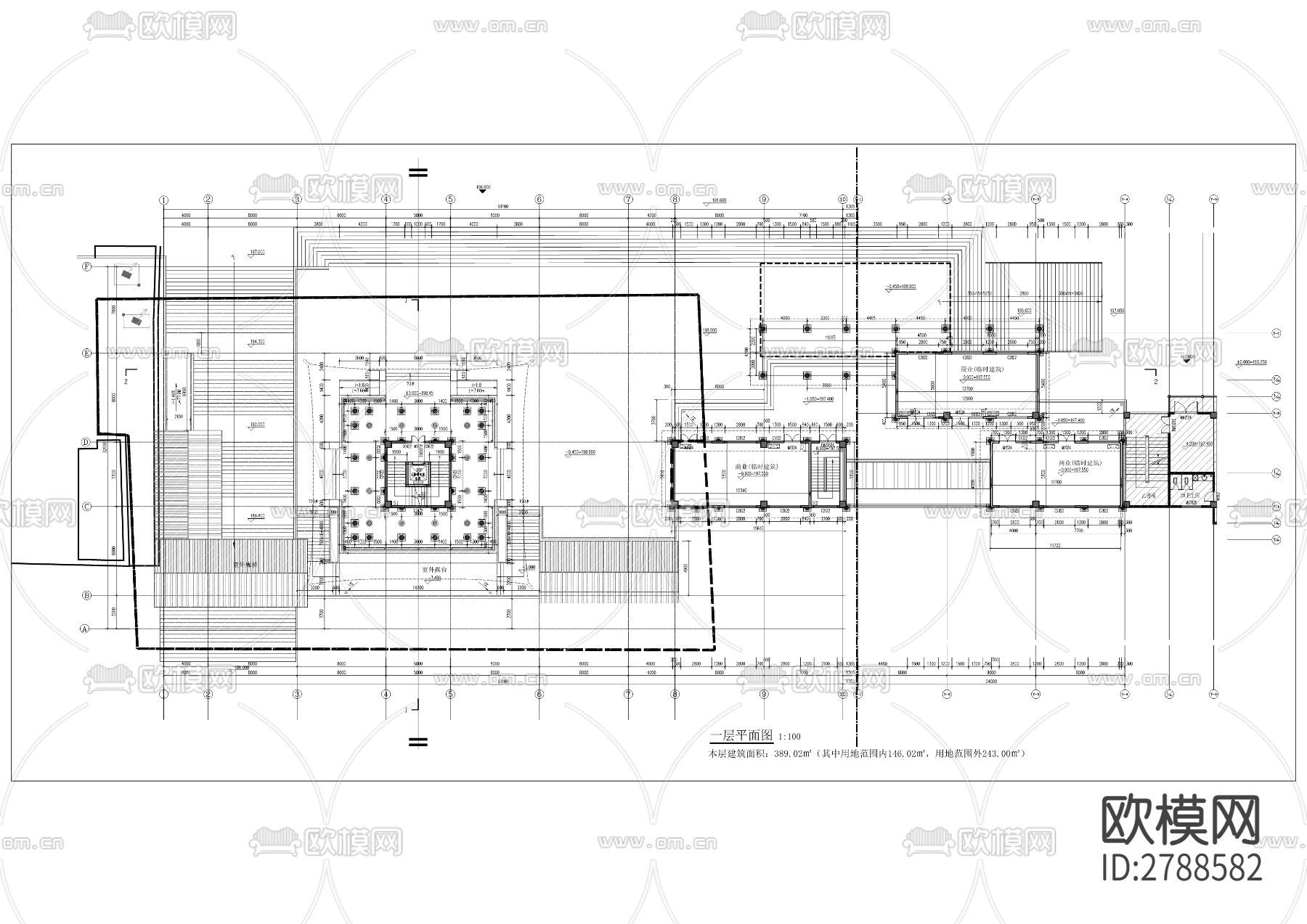 滨江路步行街及磁童路环境改造CAD施工图下载（渲染图5）