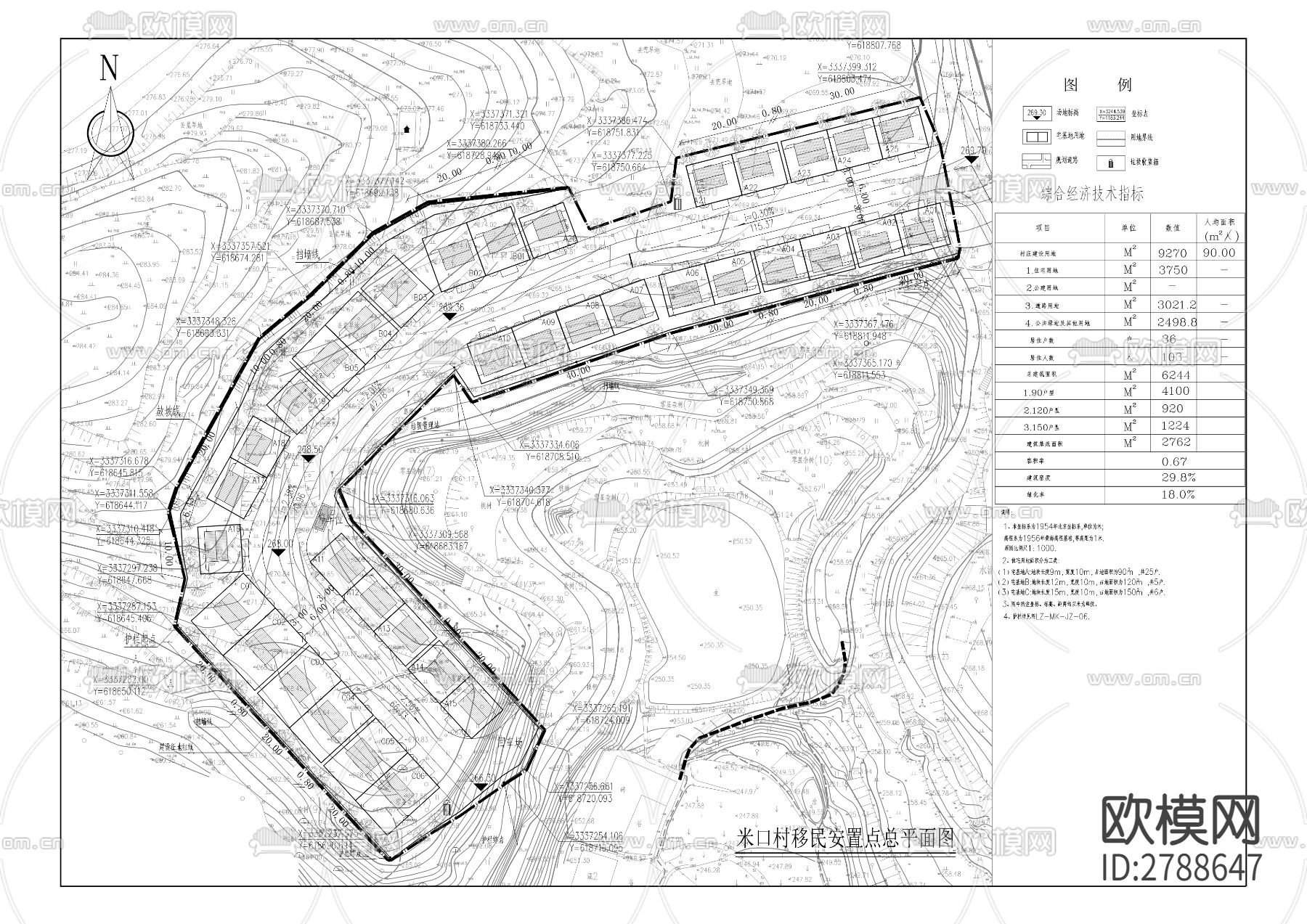 米口村安置点配套基础设施工程CAD施工图下载（渲染图6）