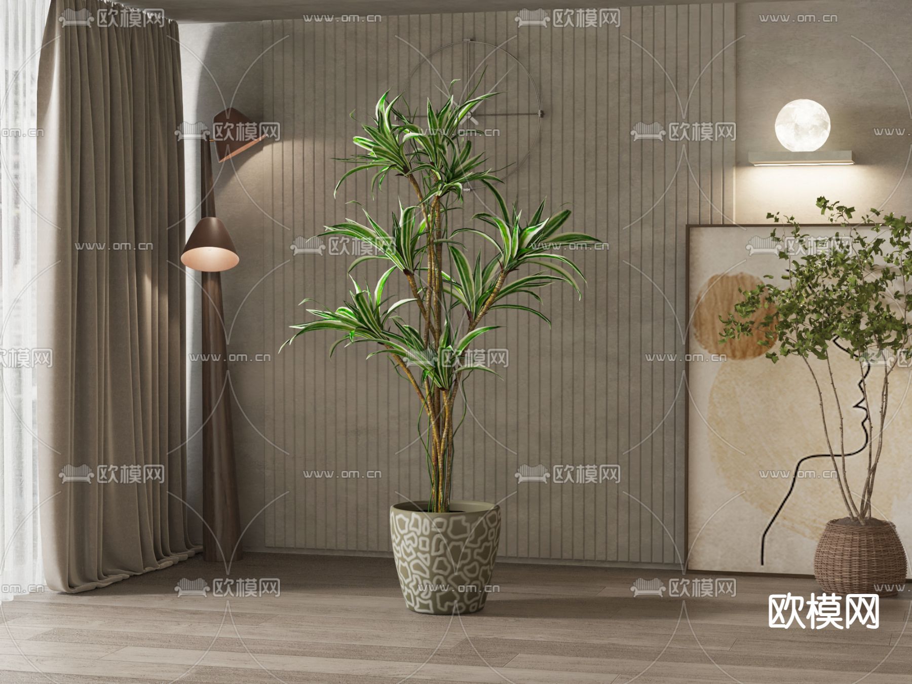 绿植 盆栽 盆景su模型下载（渲染图1）