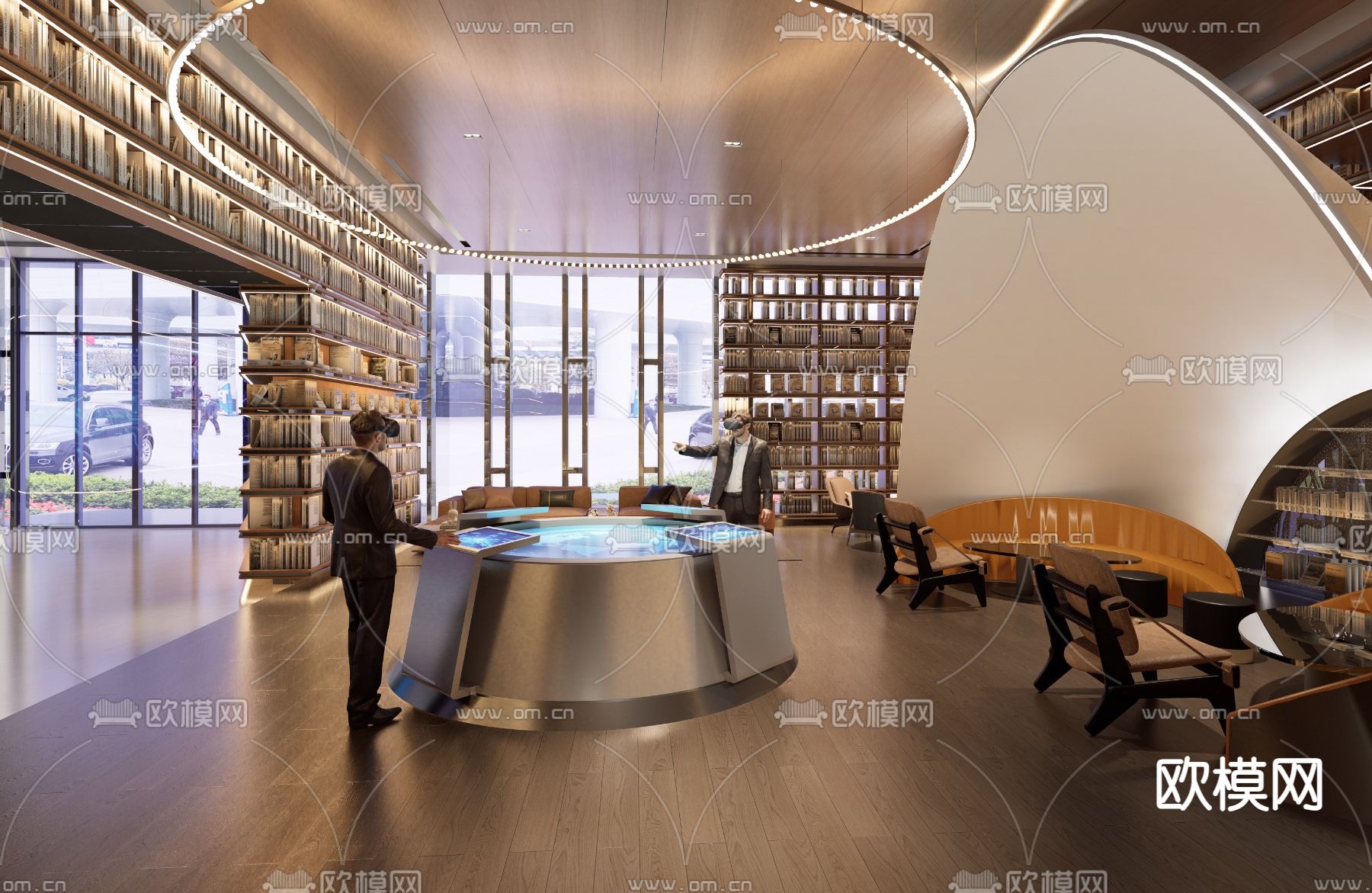 图书馆书店 书吧su模型下载（渲染图4）