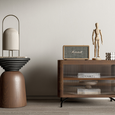 中古风边柜su模型