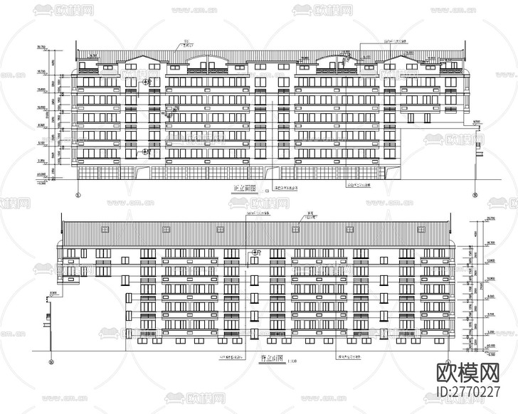 小區(qū)建筑cad施工圖下載(渲染圖8)