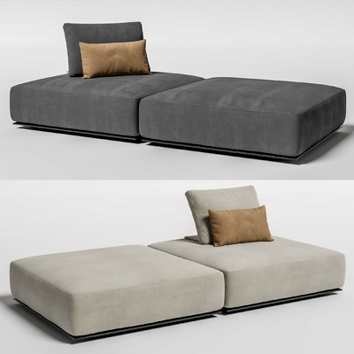  Poliform贵妃踏 贵妃椅 双人沙发su模型 