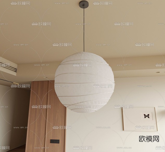 侘寂吊灯3d模型下载