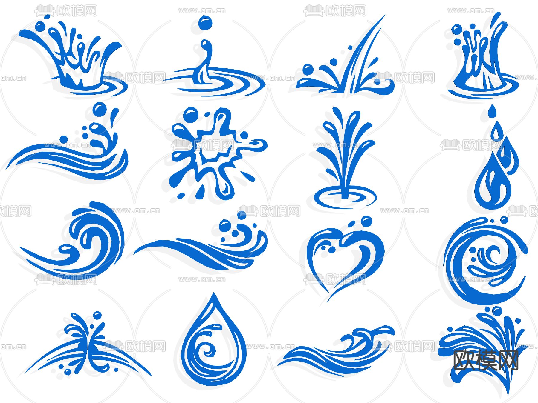 新中式水纹 祥云花纹 雕花su模型下载