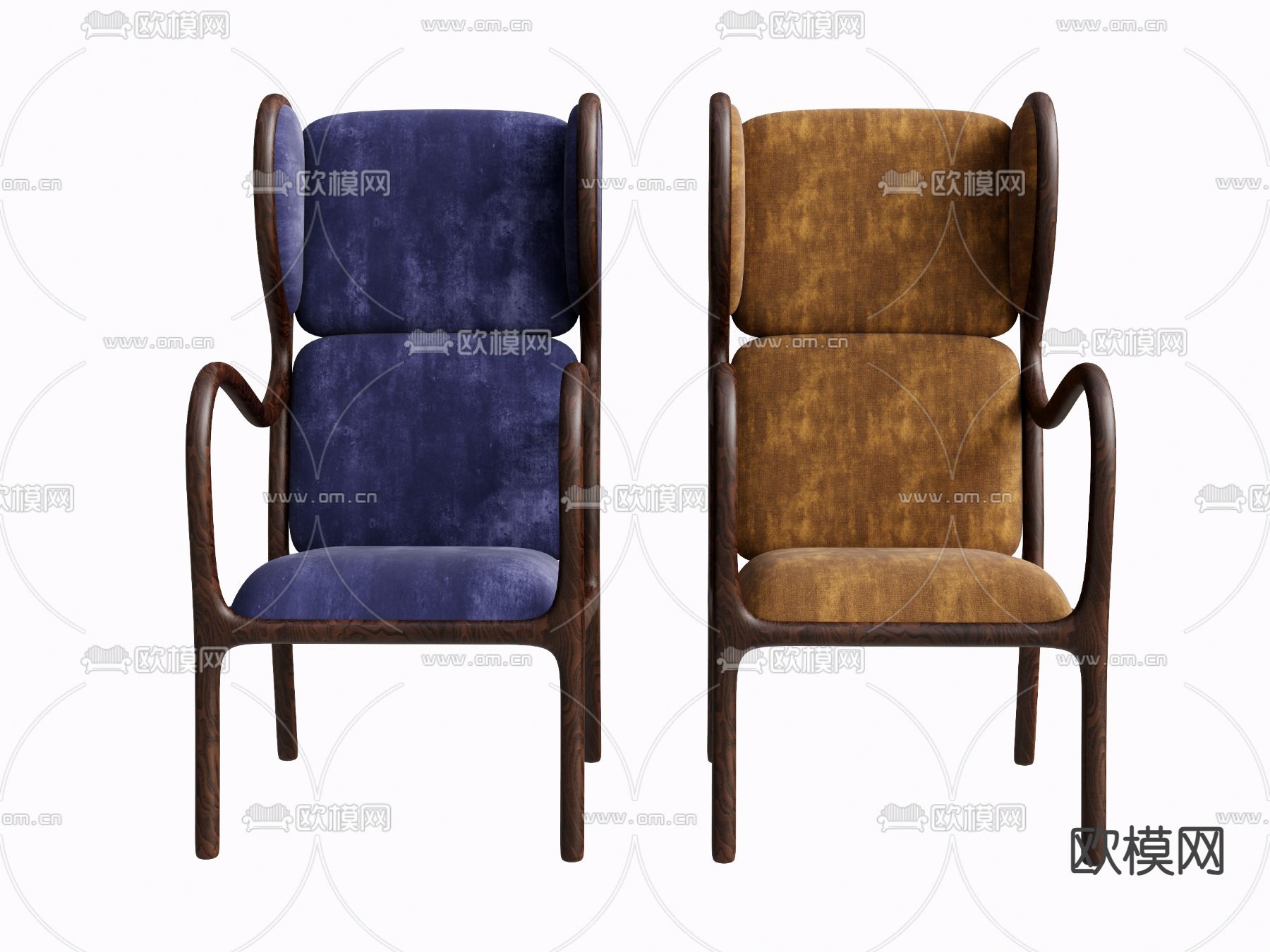 中古风休闲椅su模型下载（渲染图1）