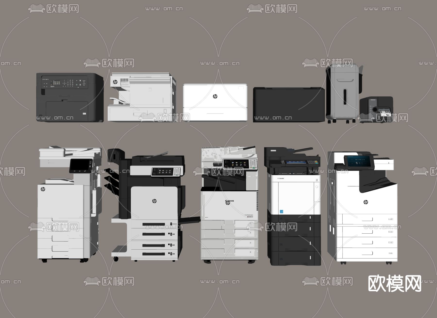 打印机 复印机su模型下载（渲染图2）