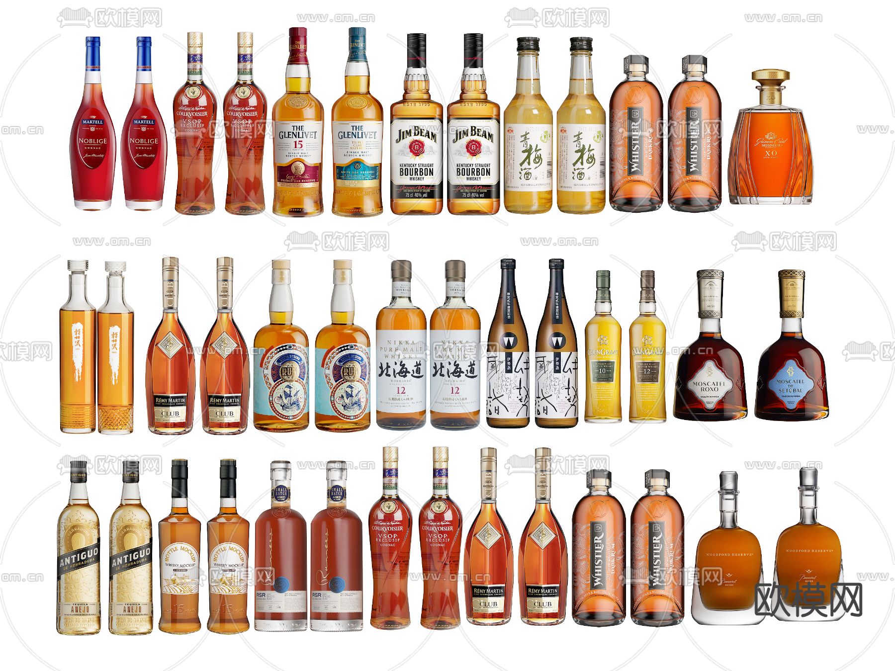 啤酒 红酒 洋酒su模型下载（渲染图2）