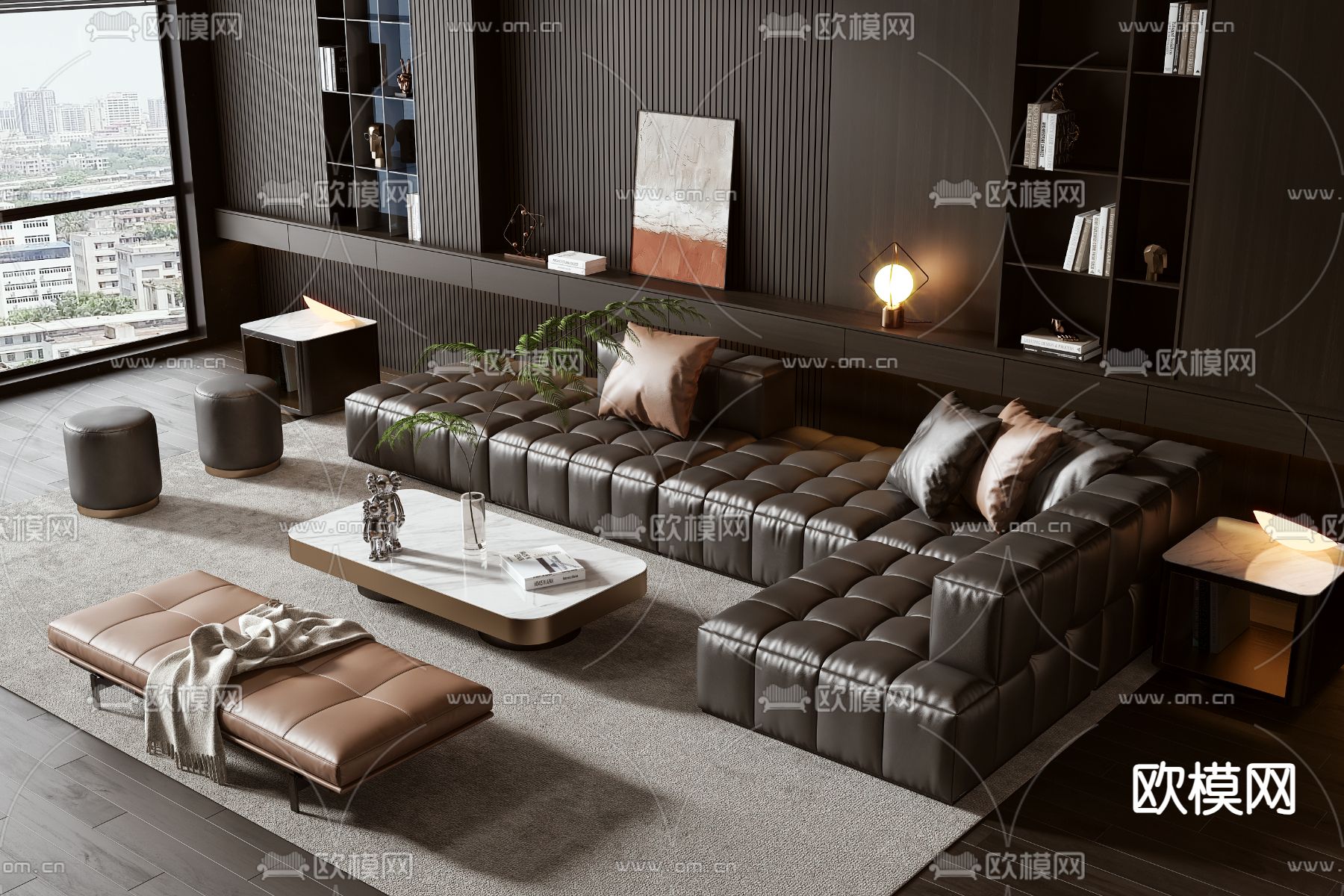 组合沙发 转角沙发3d模型下载