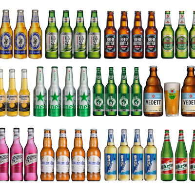  啤酒 红酒 洋酒su模型 