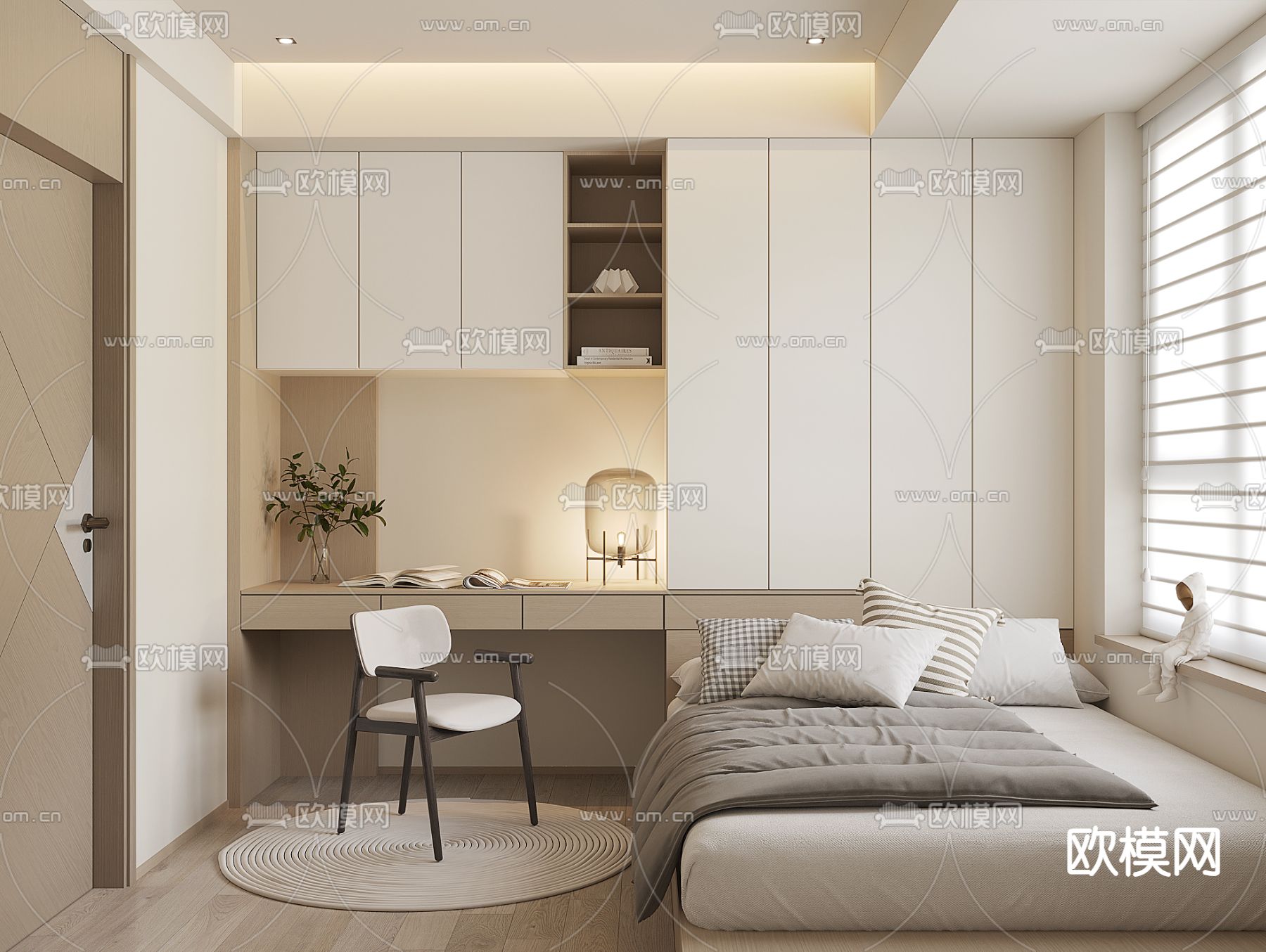 榻榻米卧室 次卧3d模型下载