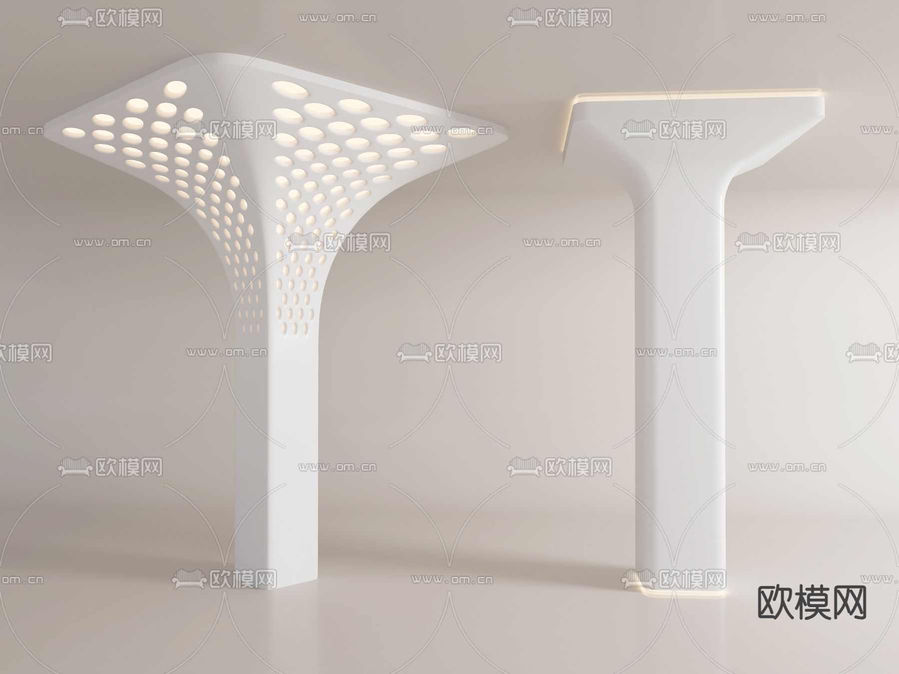 柱子 创意包柱子su模型下载（渲染图1）