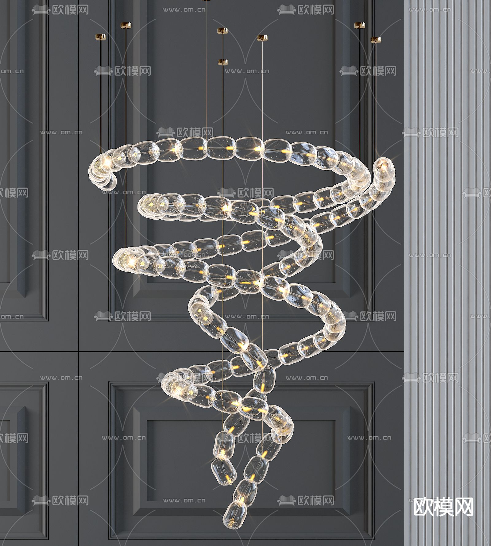 水晶吊灯 装饰灯 大堂灯3d模型下载