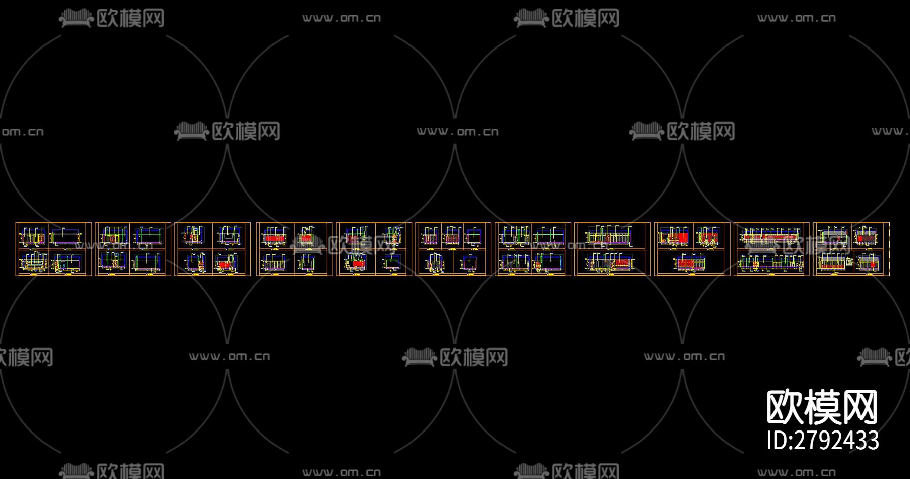 党群服务中心装饰设计CAD施工图下载（渲染图7）
