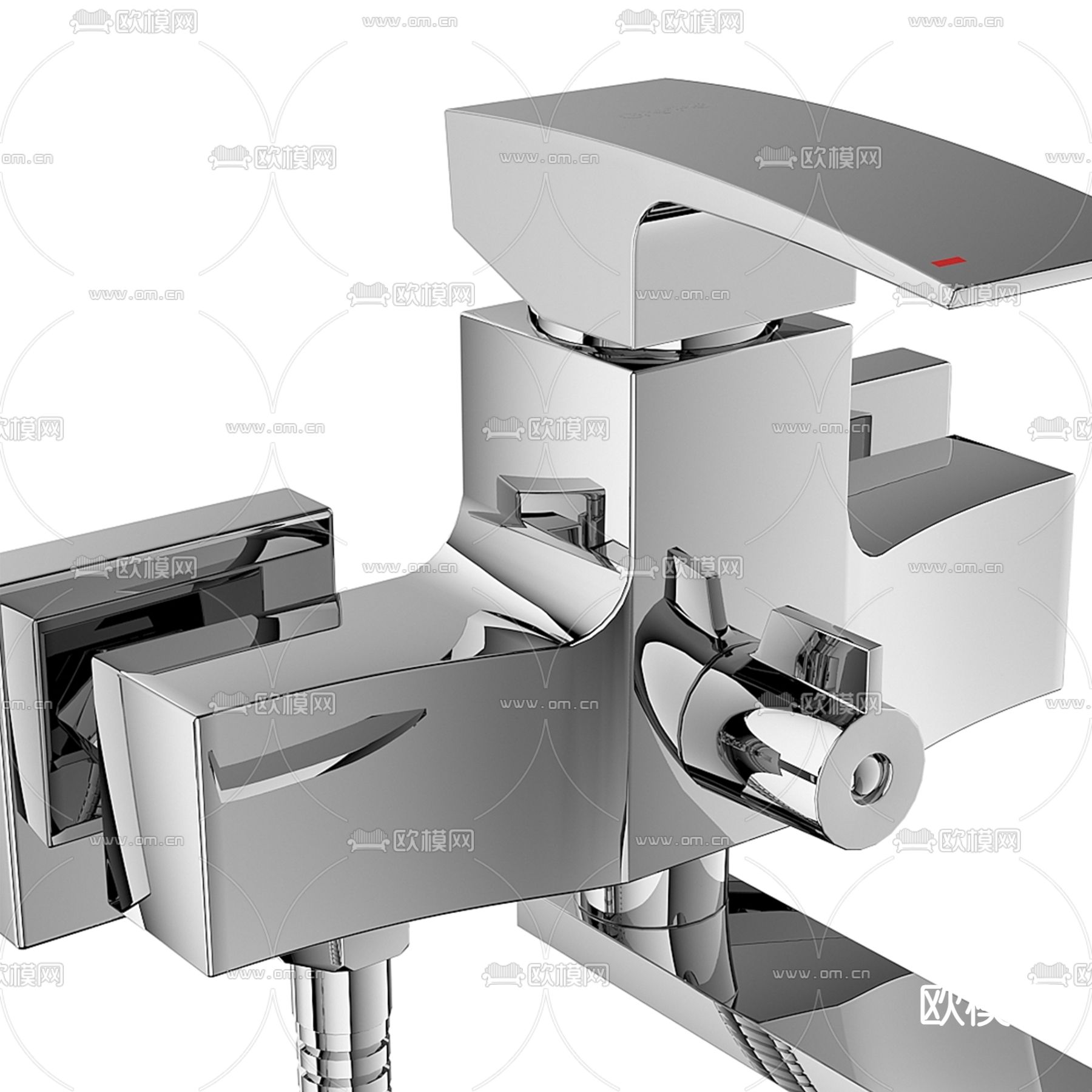 淋浴喷头 花洒 水龙头3d模型下载（渲染图2）