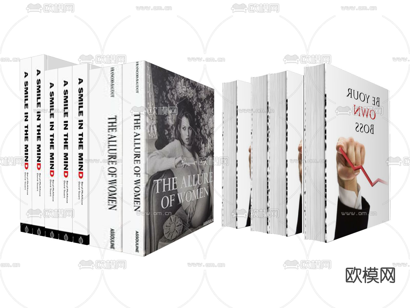 现代书籍 杂志 书本su模型下载（渲染图2）