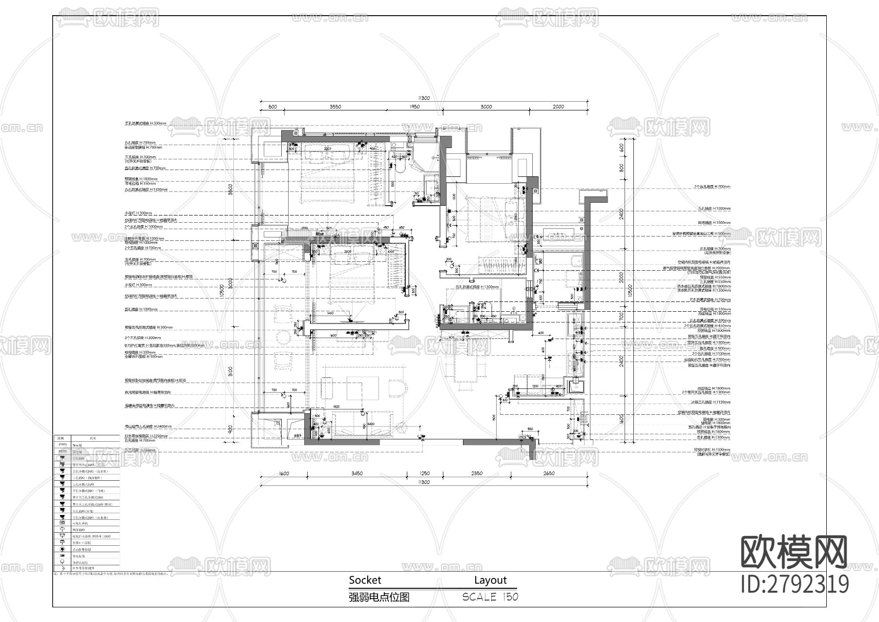 中交·中央公园（C102-1／06地块）项目（1~4号楼）室CAD施工图下载（渲染图10）