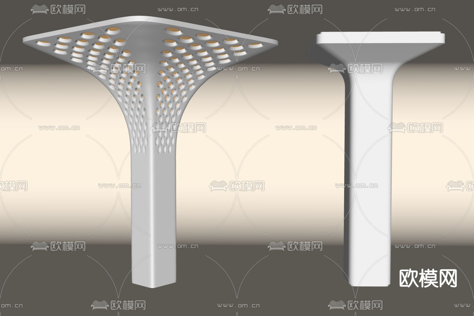 柱子 创意包柱子su模型下载（渲染图2）