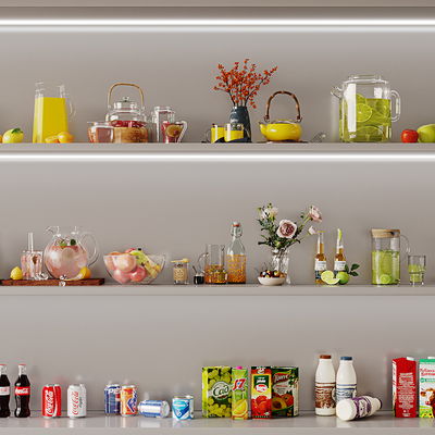  食物 饮料 果汁矿 泉水su模型 